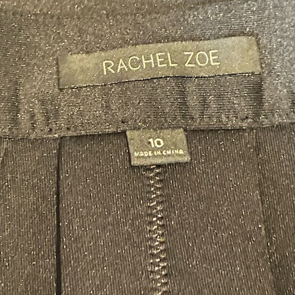 Rachel Zoe Black Indio Pleated Neoprene Ponte Mininskirt Sz 10 - Picture 15 of 15